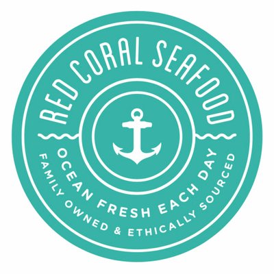 Red coral seafood logo